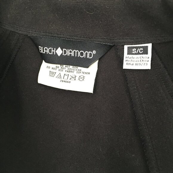 Black Diamond fleece lined zipper jacket ski lighter weight woman Small - Picture 6 of 6